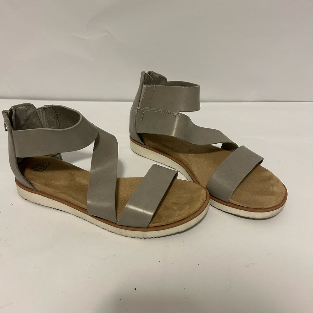 Women's Gray Strappy Sandals